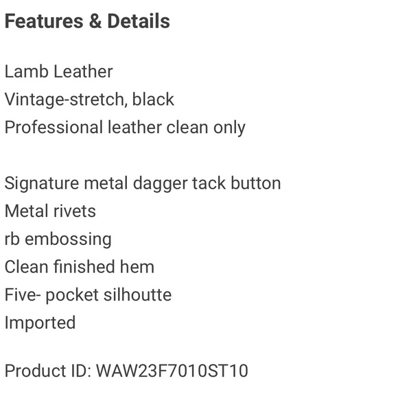 Rag & bone leather pants - Picture 11 of 11